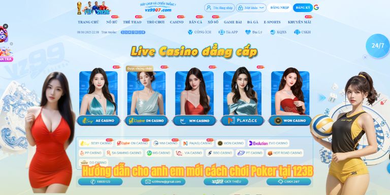 Poker Là Gì? Cách Chơi Đánh Bài Poker Online Tại 123B 3 Hướng dẫn cho anh em mới cách chơi Poker tại 123B